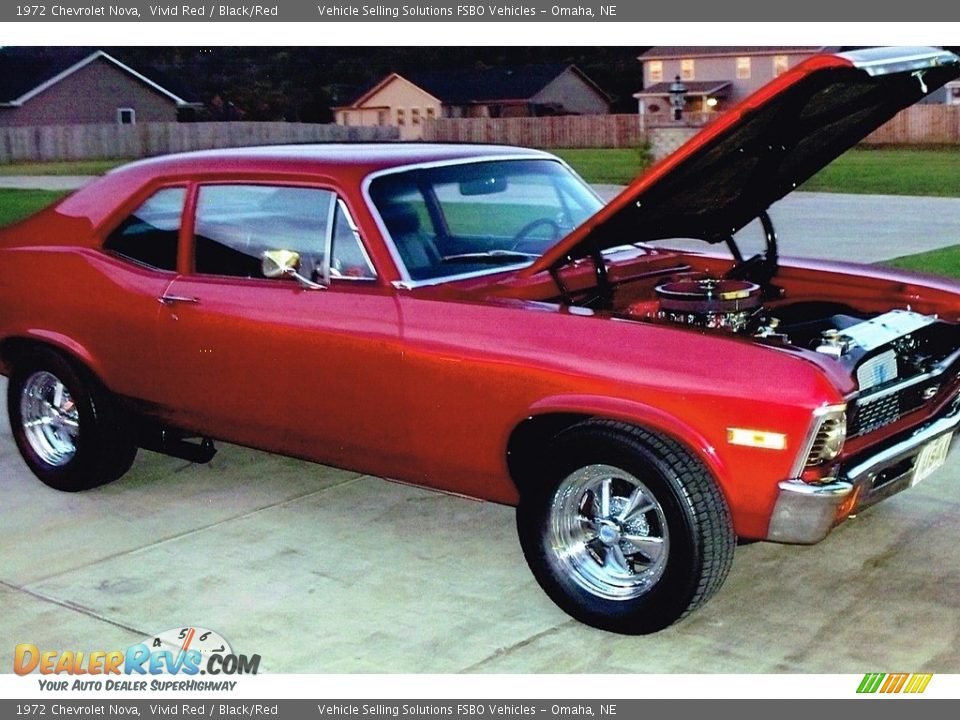 1972 Chevrolet Nova Vivid Red / Black/Red Photo #6