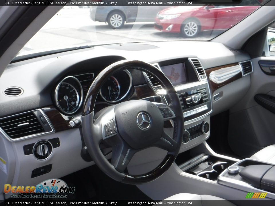 2013 Mercedes-Benz ML 350 4Matic Iridium Silver Metallic / Grey Photo #14