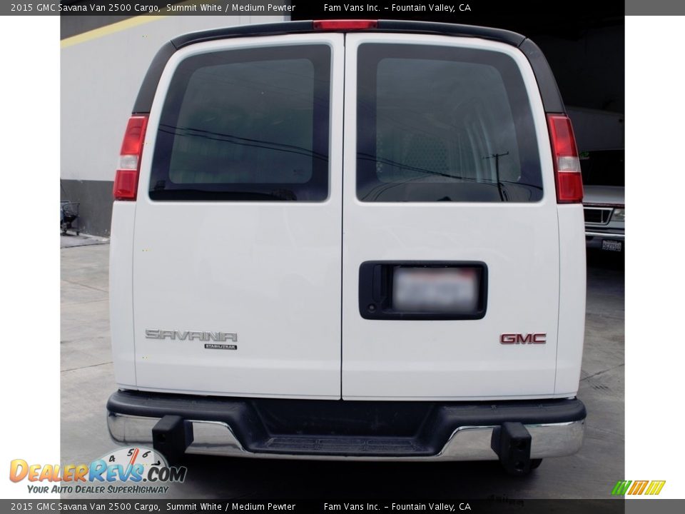 2015 GMC Savana Van 2500 Cargo Summit White / Medium Pewter Photo #9