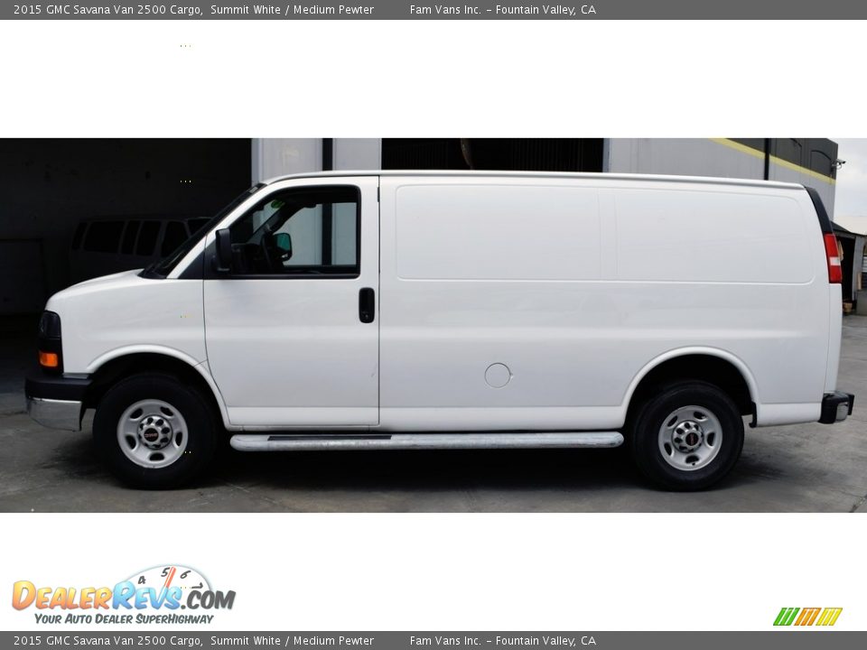 2015 GMC Savana Van 2500 Cargo Summit White / Medium Pewter Photo #12