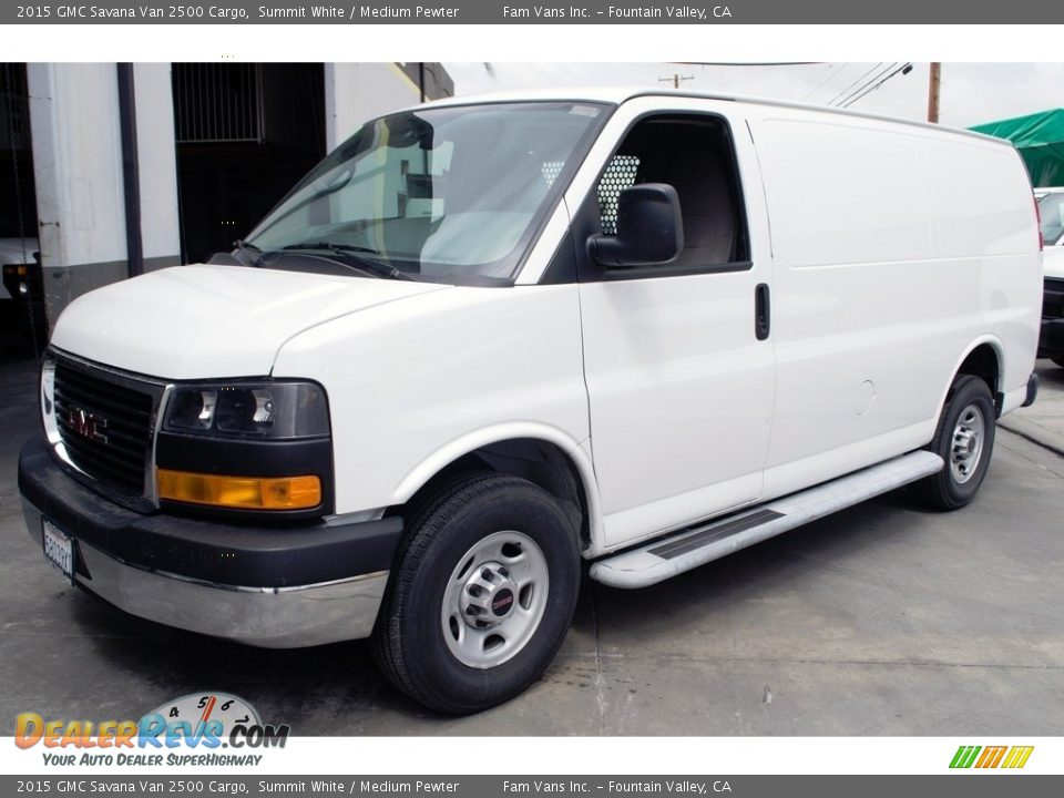 2015 GMC Savana Van 2500 Cargo Summit White / Medium Pewter Photo #13
