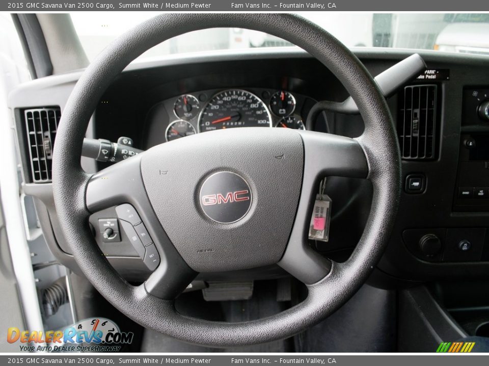 2015 GMC Savana Van 2500 Cargo Summit White / Medium Pewter Photo #19