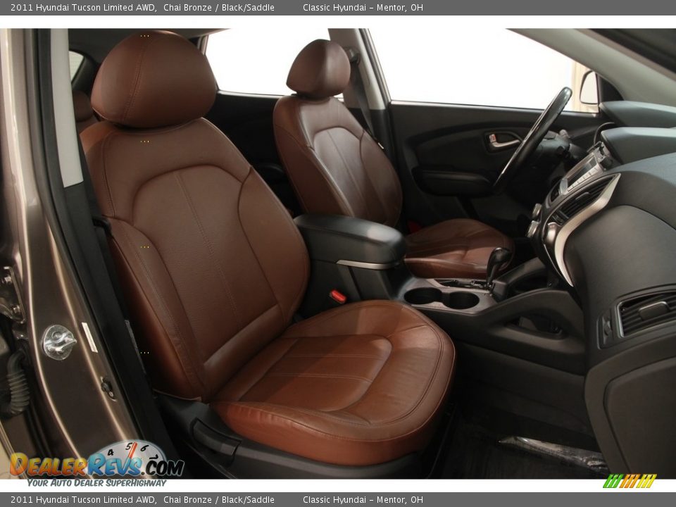 2011 Hyundai Tucson Limited AWD Chai Bronze / Black/Saddle Photo #13