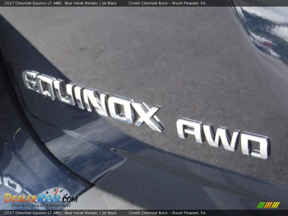 2017 Chevrolet Equinox LT AWD Blue Velvet Metallic / Jet Black Photo #8