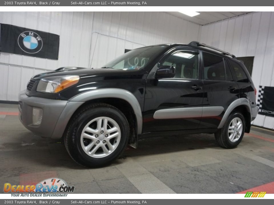 2003 Toyota RAV4 Black / Gray Photo #2