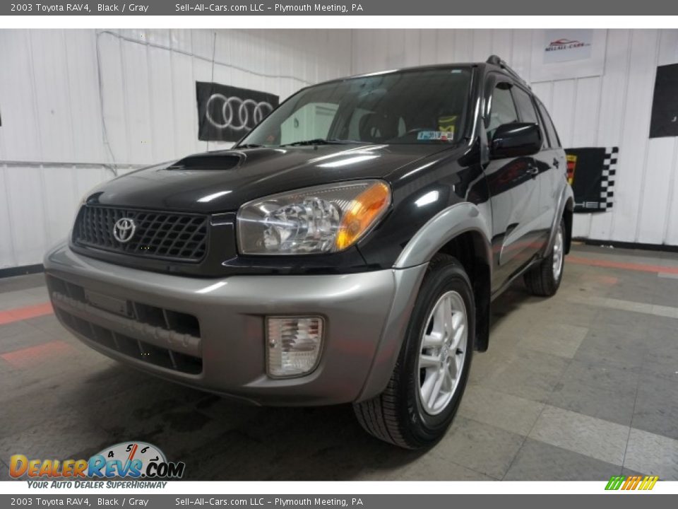 2003 Toyota RAV4 Black / Gray Photo #3
