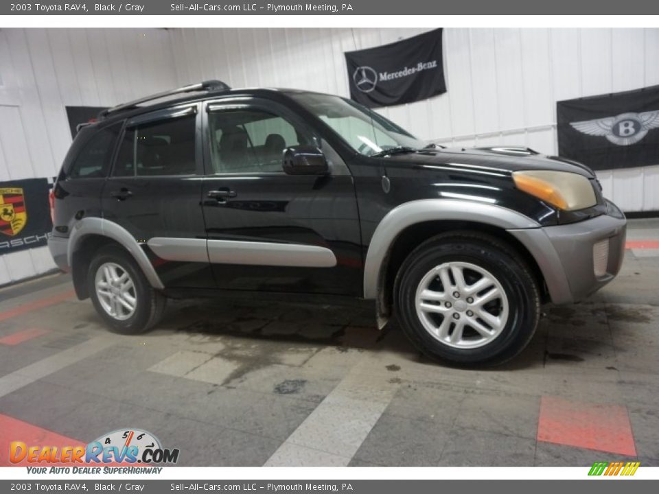 2003 Toyota RAV4 Black / Gray Photo #6