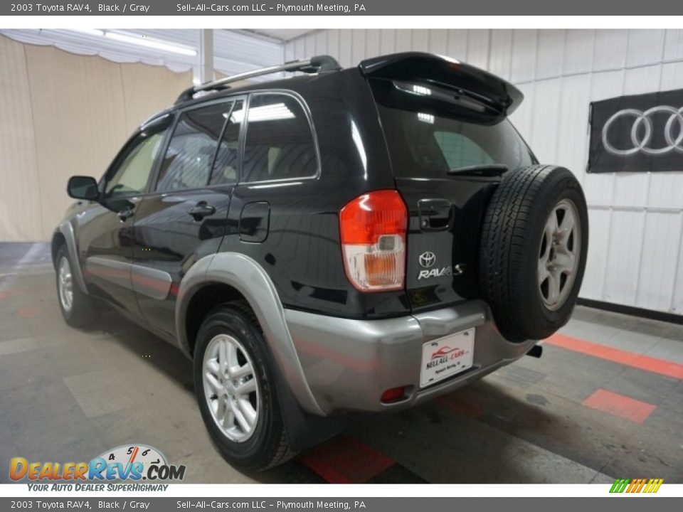 2003 Toyota RAV4 Black / Gray Photo #10