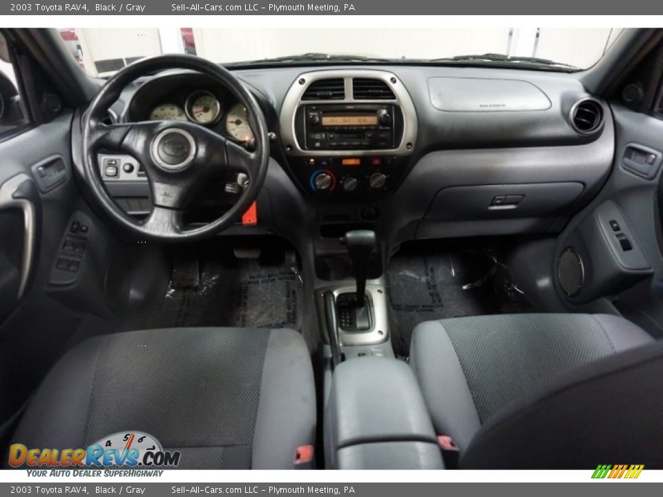 2003 Toyota RAV4 Black / Gray Photo #26