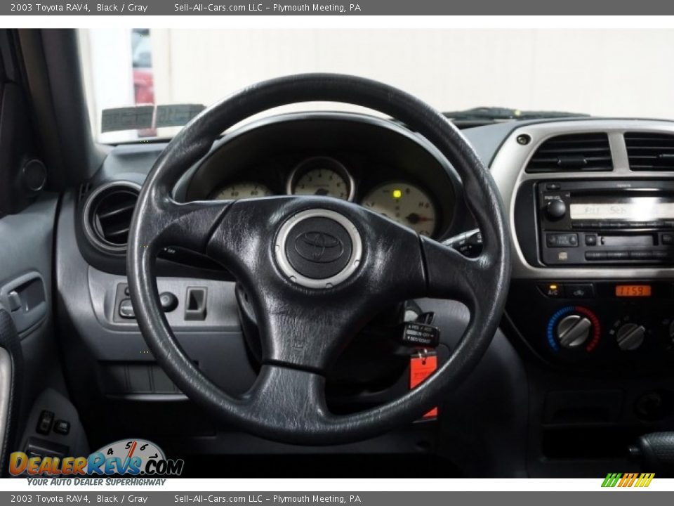 2003 Toyota RAV4 Black / Gray Photo #28