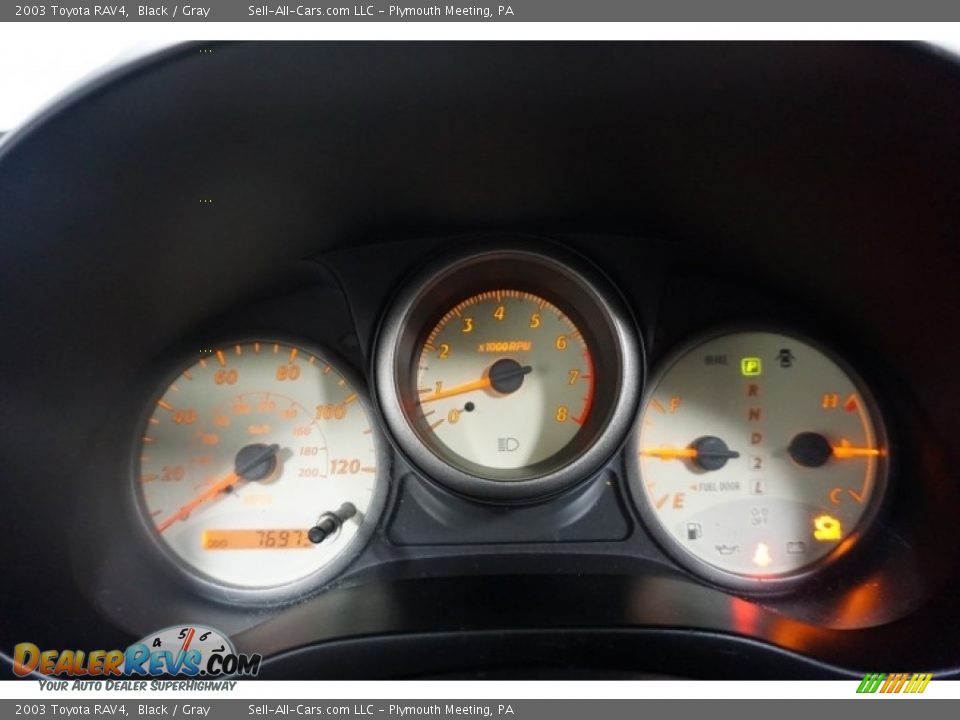 2003 Toyota RAV4 Black / Gray Photo #33