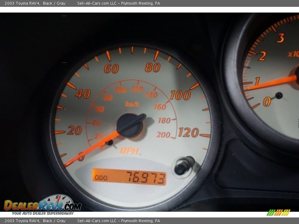 2003 Toyota RAV4 Black / Gray Photo #34