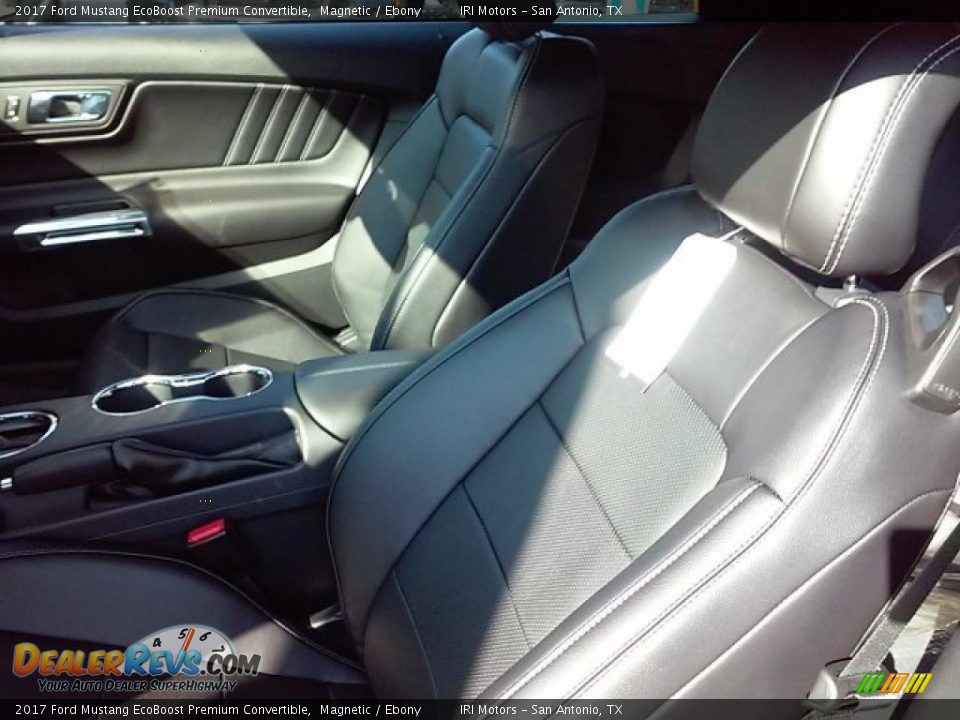 Front Seat of 2017 Ford Mustang EcoBoost Premium Convertible Photo #3