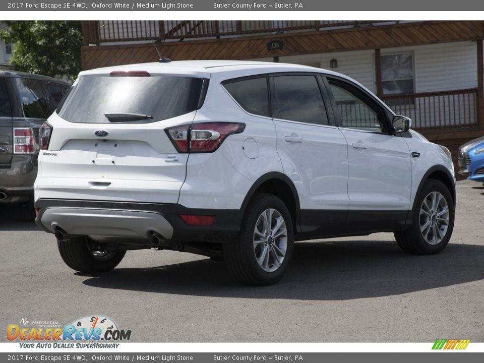 2017 Ford Escape SE 4WD Oxford White / Medium Light Stone Photo #3