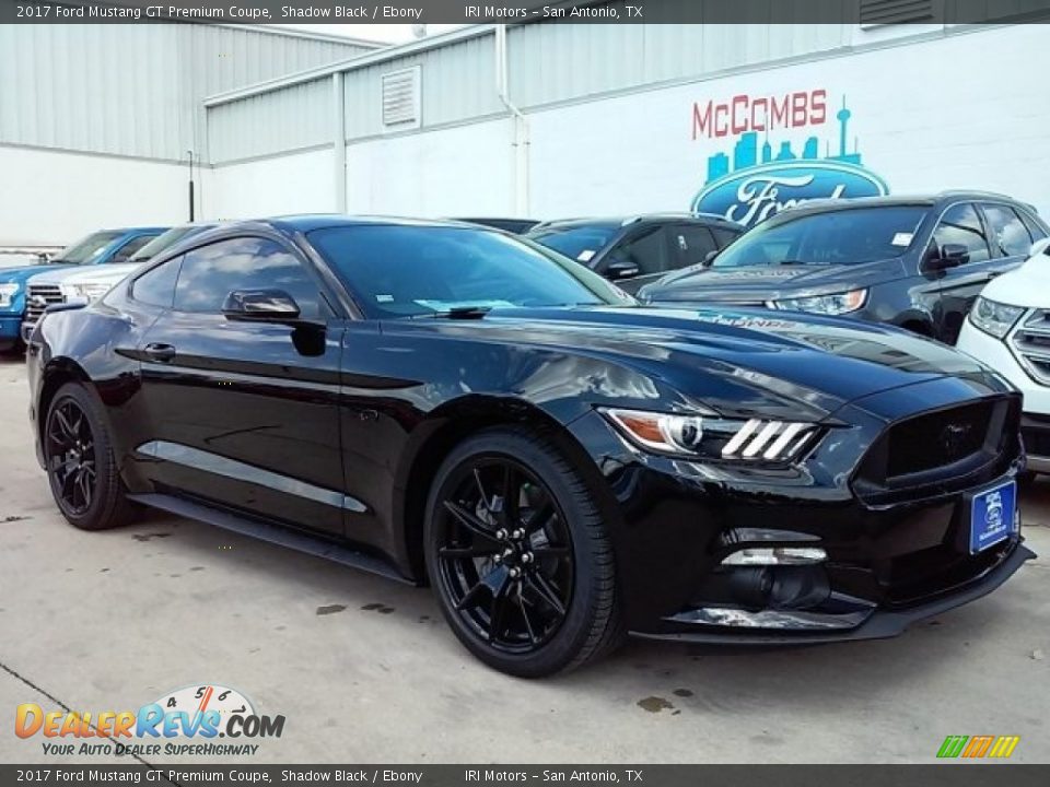 2017 Ford Mustang GT Premium Coupe Shadow Black / Ebony Photo #1