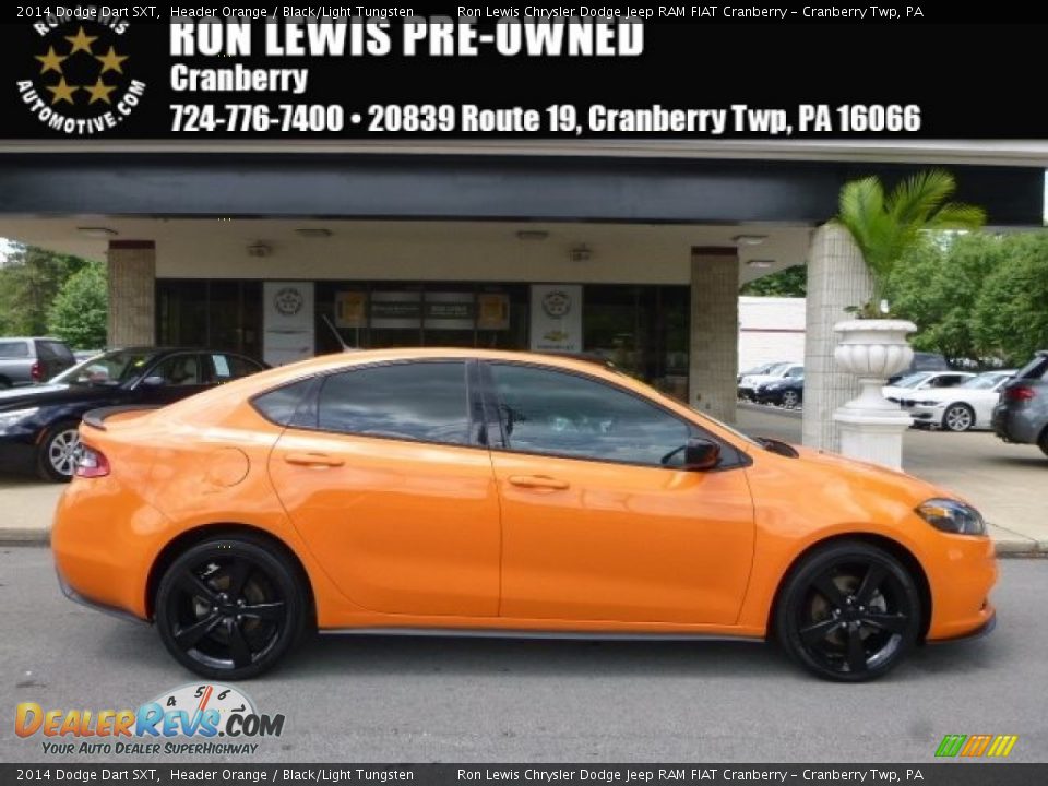 2014 Dodge Dart SXT Header Orange / Black/Light Tungsten Photo #1