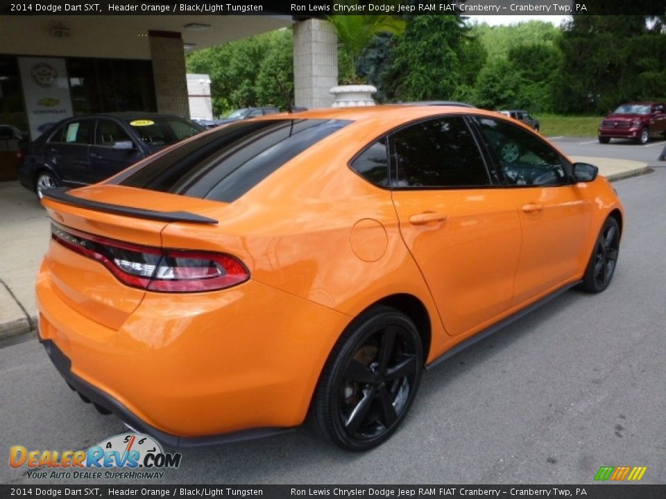 2014 Dodge Dart SXT Header Orange / Black/Light Tungsten Photo #2