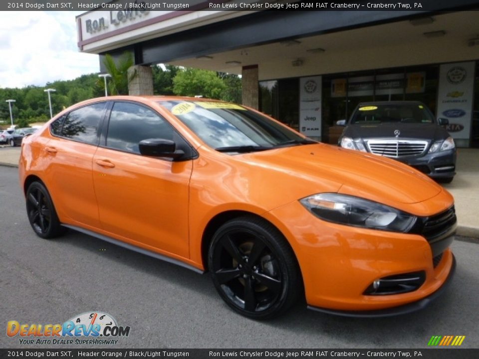 2014 Dodge Dart SXT Header Orange / Black/Light Tungsten Photo #8