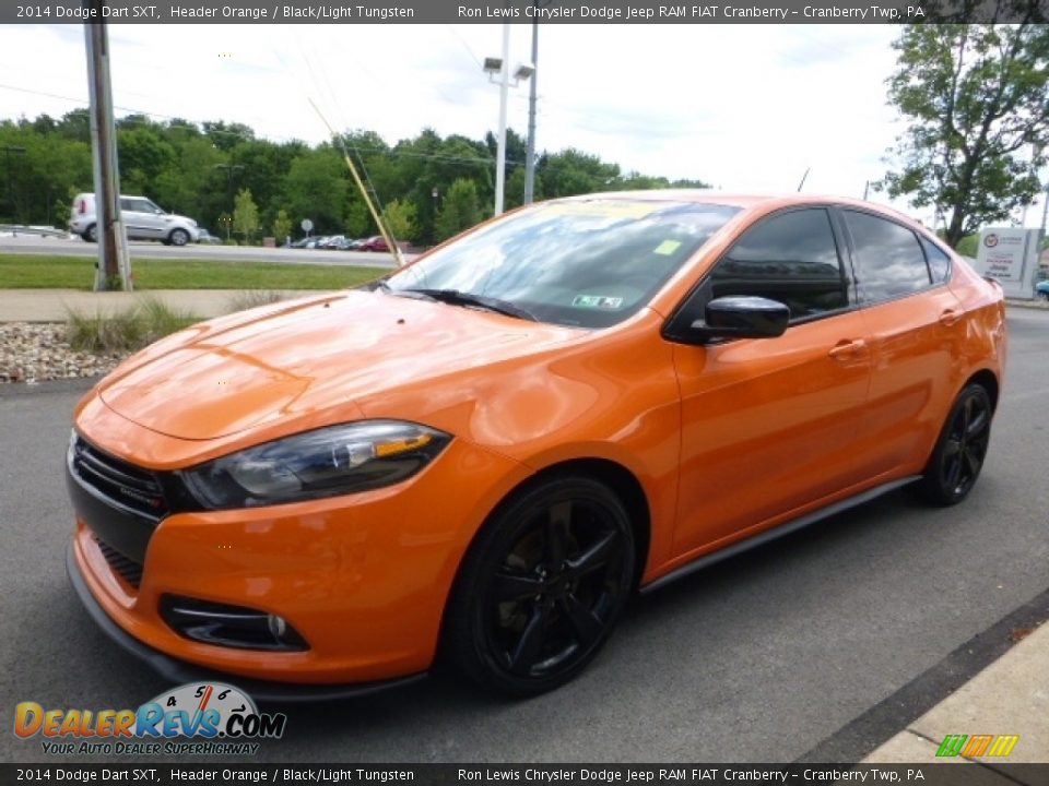 2014 Dodge Dart SXT Header Orange / Black/Light Tungsten Photo #10