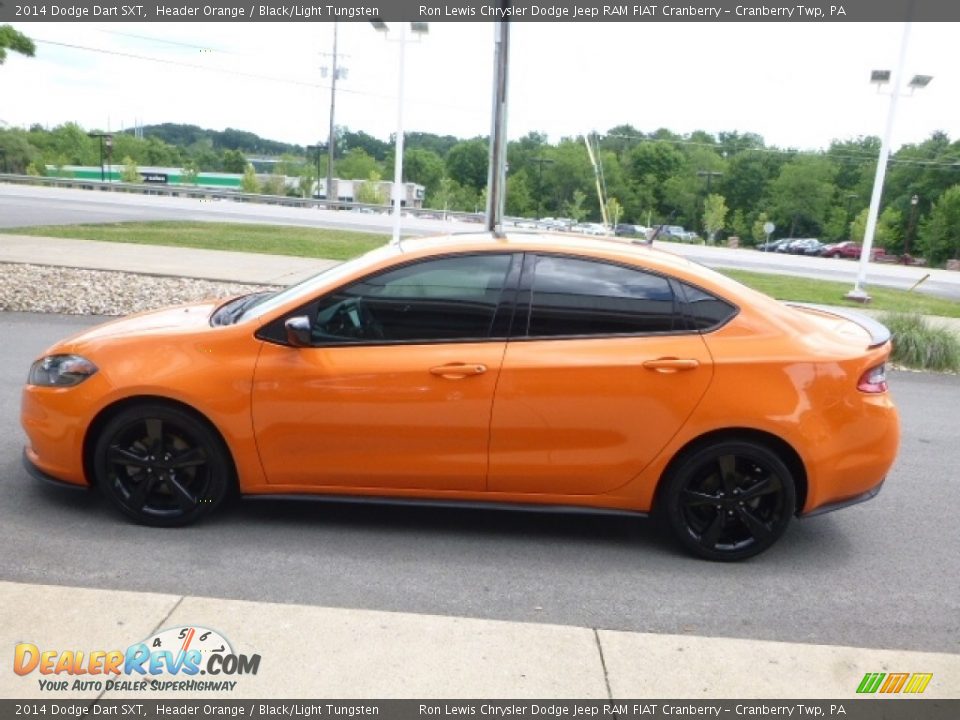 2014 Dodge Dart SXT Header Orange / Black/Light Tungsten Photo #11