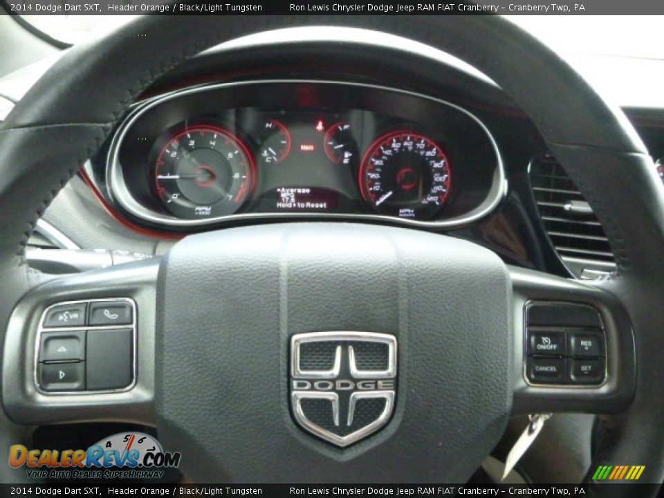 2014 Dodge Dart SXT Header Orange / Black/Light Tungsten Photo #19