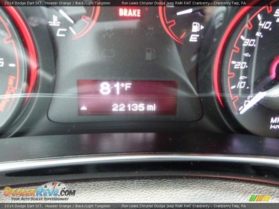 2014 Dodge Dart SXT Header Orange / Black/Light Tungsten Photo #20
