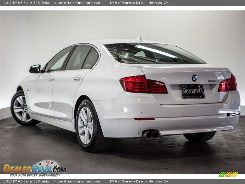 2013 BMW 5 Series 528i Sedan Alpine White / Cinnamon Brown Photo #10