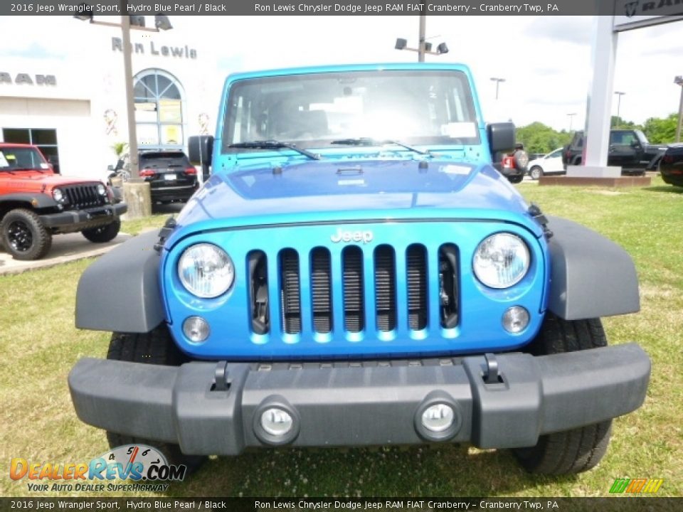2016 Jeep Wrangler Sport Hydro Blue Pearl / Black Photo #12