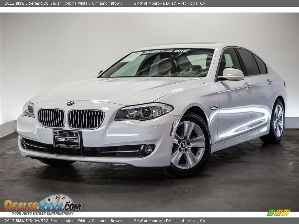 2013 BMW 5 Series 528i Sedan Alpine White / Cinnamon Brown Photo #13