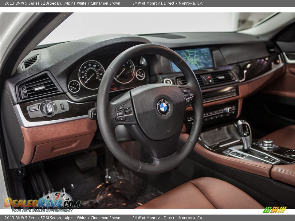 2013 BMW 5 Series 528i Sedan Alpine White / Cinnamon Brown Photo #19