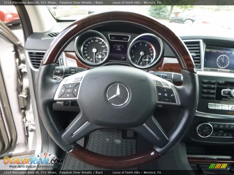2014 Mercedes-Benz ML 350 4Matic Paladium Silver Metallic / Black Photo #18