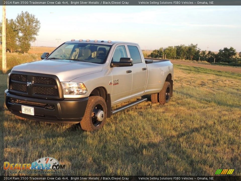 2014 Ram 3500 Tradesman Crew Cab 4x4 Bright Silver Metallic / Black/Diesel Gray Photo #1