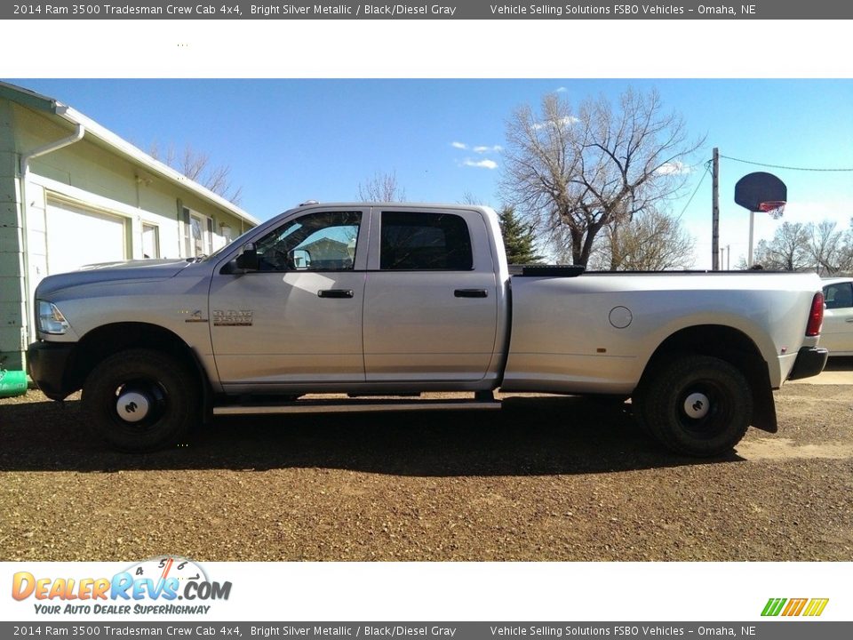 2014 Ram 3500 Tradesman Crew Cab 4x4 Bright Silver Metallic / Black/Diesel Gray Photo #2