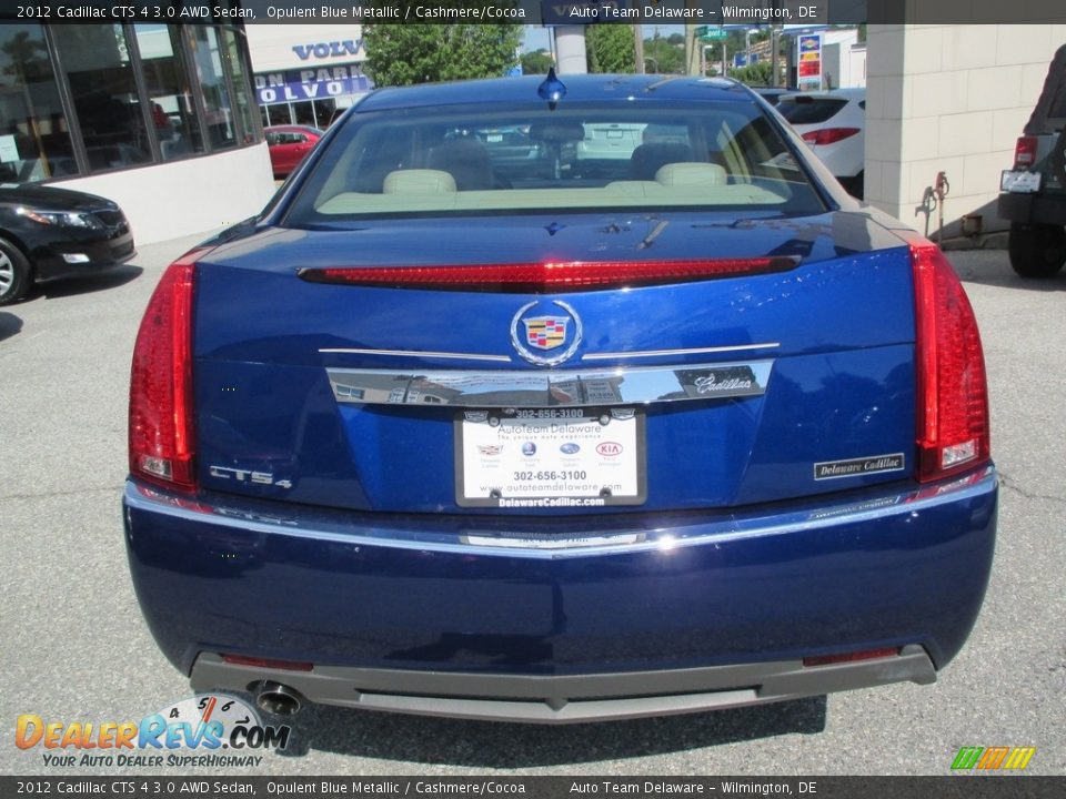 2012 Cadillac CTS 4 3.0 AWD Sedan Opulent Blue Metallic / Cashmere/Cocoa Photo #5