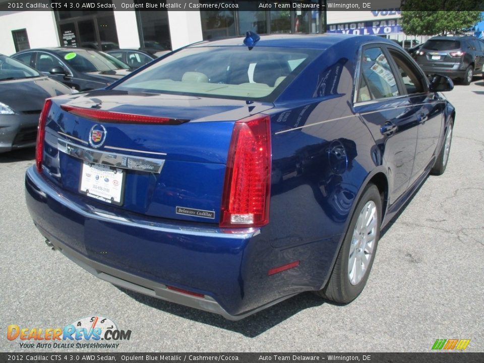2012 Cadillac CTS 4 3.0 AWD Sedan Opulent Blue Metallic / Cashmere/Cocoa Photo #6