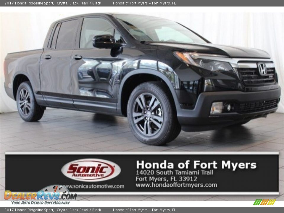 2017 Honda Ridgeline Sport Crystal Black Pearl / Black Photo #1
