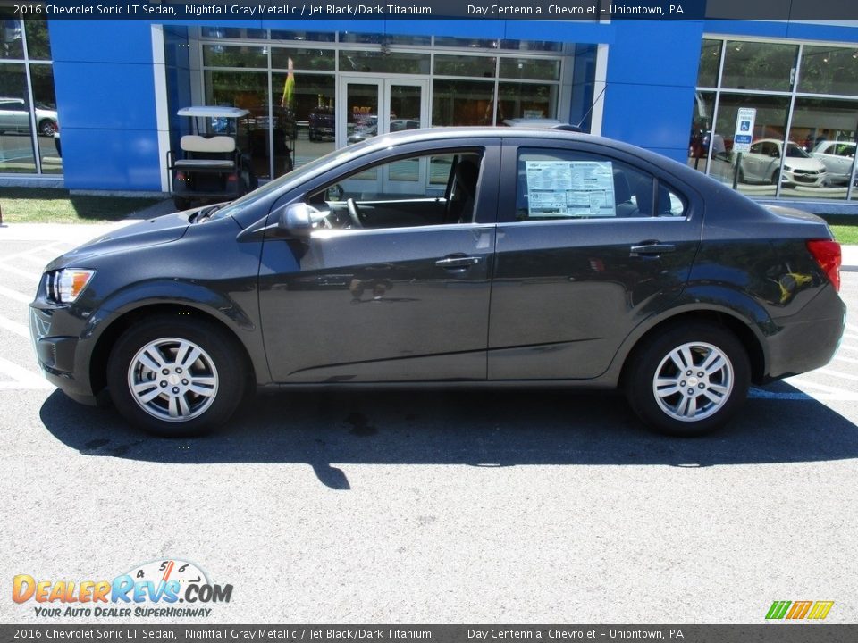 2016 Chevrolet Sonic LT Sedan Nightfall Gray Metallic / Jet Black/Dark Titanium Photo #2