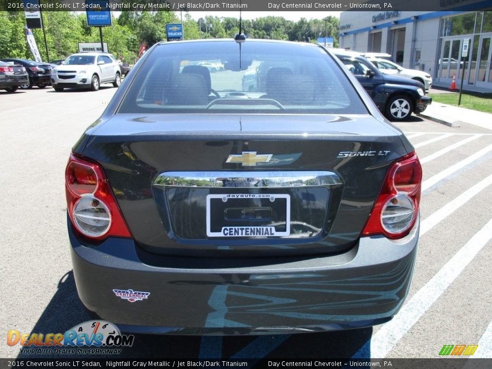2016 Chevrolet Sonic LT Sedan Nightfall Gray Metallic / Jet Black/Dark Titanium Photo #5