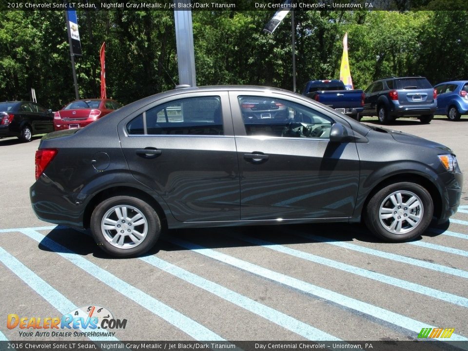 2016 Chevrolet Sonic LT Sedan Nightfall Gray Metallic / Jet Black/Dark Titanium Photo #7