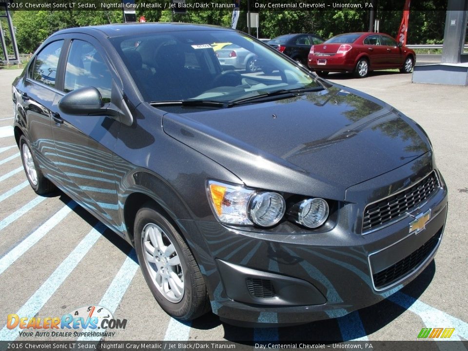 2016 Chevrolet Sonic LT Sedan Nightfall Gray Metallic / Jet Black/Dark Titanium Photo #8
