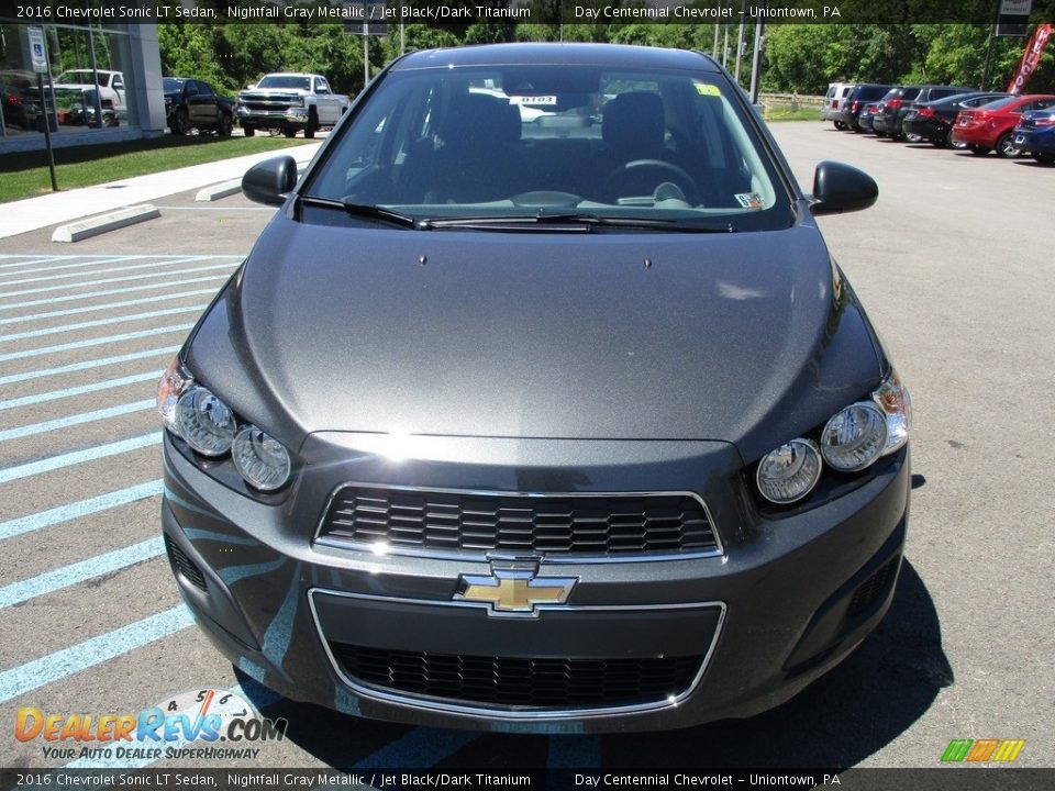 2016 Chevrolet Sonic LT Sedan Nightfall Gray Metallic / Jet Black/Dark Titanium Photo #9