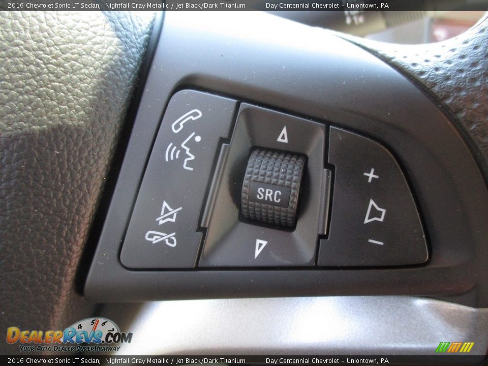 2016 Chevrolet Sonic LT Sedan Nightfall Gray Metallic / Jet Black/Dark Titanium Photo #18