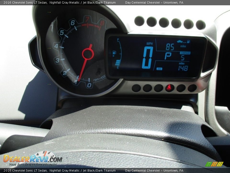 2016 Chevrolet Sonic LT Sedan Nightfall Gray Metallic / Jet Black/Dark Titanium Photo #20