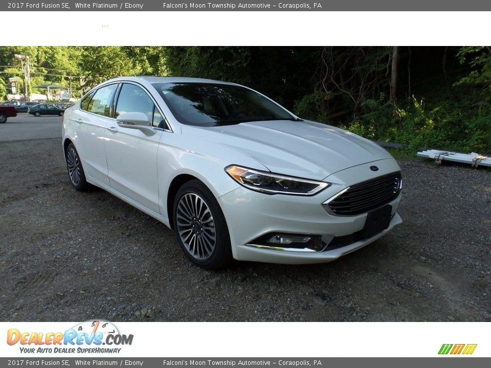 2017 Ford Fusion SE White Platinum / Ebony Photo #4