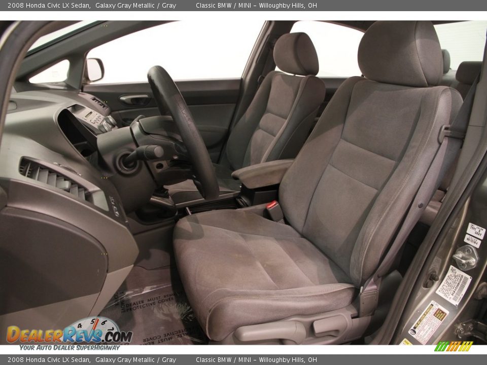 2008 Honda Civic LX Sedan Galaxy Gray Metallic / Gray Photo #5