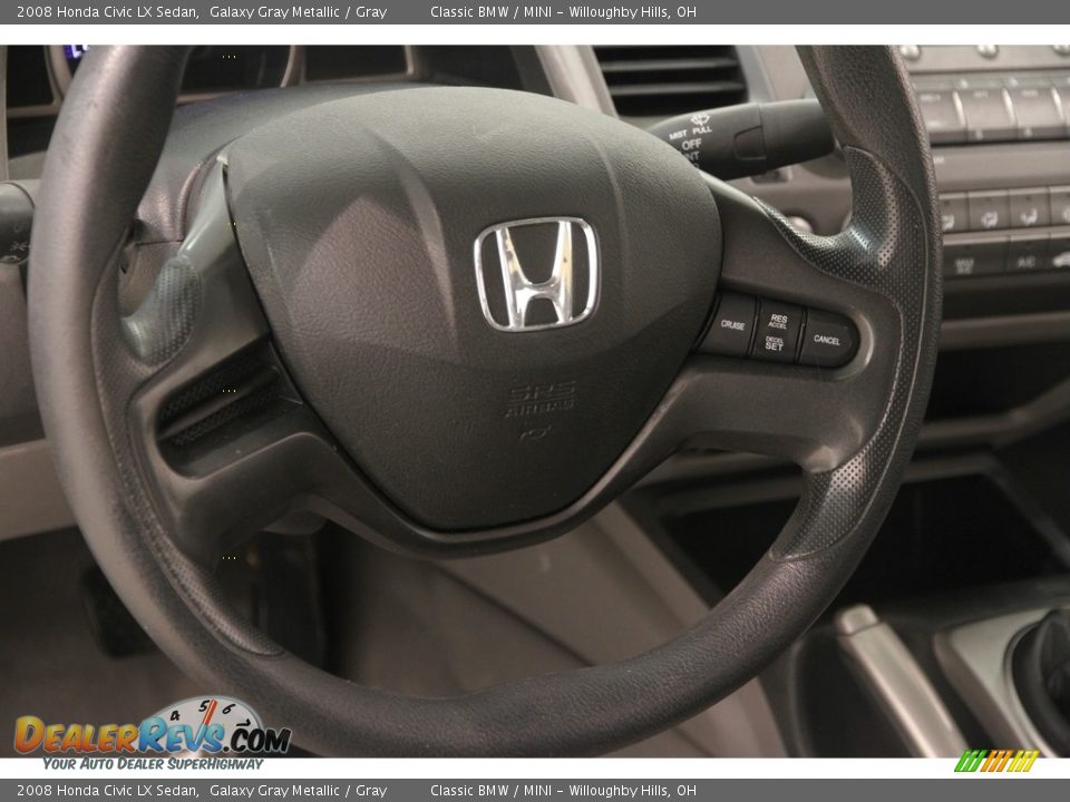2008 Honda Civic LX Sedan Galaxy Gray Metallic / Gray Photo #6
