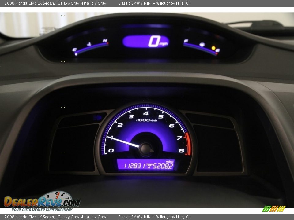 2008 Honda Civic LX Sedan Galaxy Gray Metallic / Gray Photo #7
