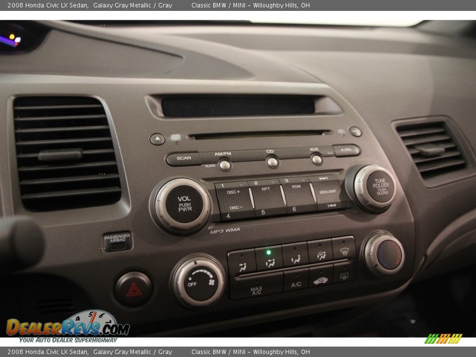2008 Honda Civic LX Sedan Galaxy Gray Metallic / Gray Photo #8