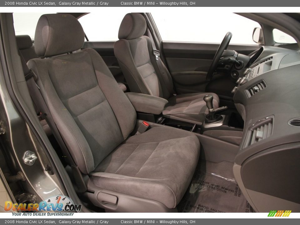 2008 Honda Civic LX Sedan Galaxy Gray Metallic / Gray Photo #10