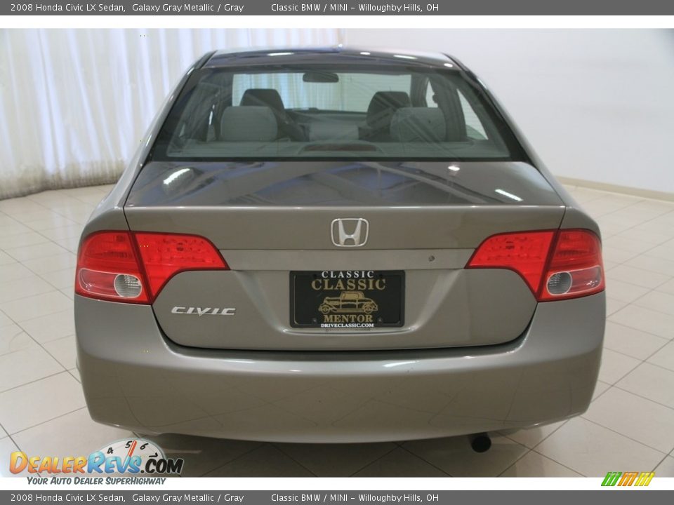 2008 Honda Civic LX Sedan Galaxy Gray Metallic / Gray Photo #13